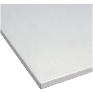Treston LPL-Tischplatte QuatreX, melaminharzbeschichtet, Kantenschutz, B 1230 x T 750 x H 25 mm, lichtgrau RAL 7035