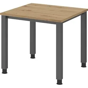 RENATUS - Schreibtisch, 4-Fuß-Gestell, Breite 800 mm, graphit / Asteiche eurokraft pro