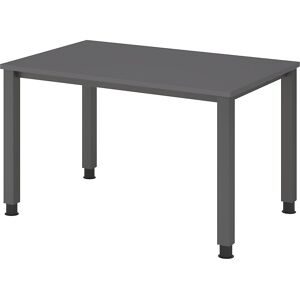 RENATUS - Schreibtisch, 4-Fuß-Gestell, Breite 1200 mm, graphit / graphit eurokraft pro