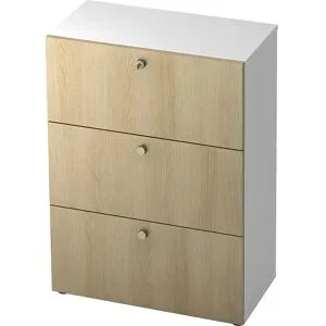 Hängeregistraturschrank, HxBxT 1100 x 800 x 420 mm, weiß / Eiche eurokraft pro
