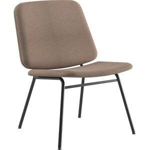 kaiserkraft Lounge Stuhl Greta, Sitzhöhe 400 mm, Gestell schwarz, Bezug pink