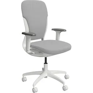 kaiserkraft Bürostuhl MOTION, Polsterrückenlehne, weiß, grau