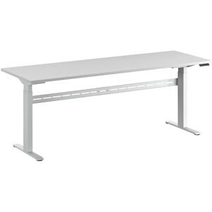 kaiserkraft Arbeitstisch, elektrisch höhenverstellbar - Tragkraft 300 kg, Höhe 740 - 1195 mm, Melaminplatte, BxT 2000 x 700 mm