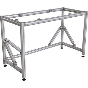 kaiserkraft Aluminiumwerktisch-Gestell, Steharbeitsplatz, Höhe 910 mm, BxT 1800 x 900 mm