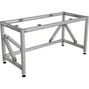 kaiserkraft Aluminiumwerktisch-Gestell, Sitzarbeitsplatz, Höhe 720 mm, BxT 1800 x 900 mm