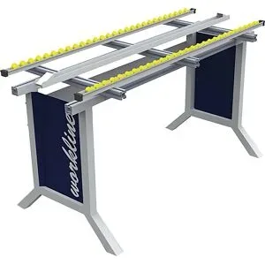 Arbeitstisch mit Röllchenbahn workline, Grundgestell, BxT 1000 x 600 mm bedrunka hirth