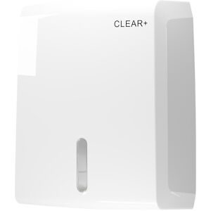 Faltpapierspender Clear+, für 400 Tücher, weiß CWS