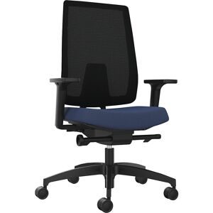 Bürostuhl INDEED, mit Gegendruckeinstellung, Netzrückenlehne nachtblau Dauphin