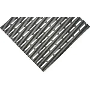 PVC-Profilmatte, pro lfd. m, Lauffläche aus Hart-PVC, rutschsicher, Breite 600 mm, schwarz EHA