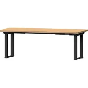Werkbank, elektrisch höhenverstellbar, Höhenverstellbar 695 - 1350 mm, Buche-Multiplexplatte/schwarz, Breite 2000 mm, CH ANKE