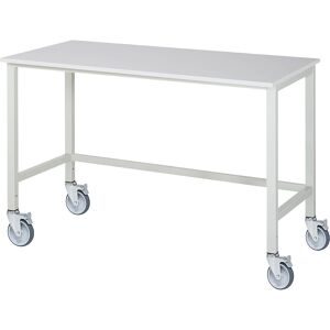 Fahrbarer ESD-Arbeitstisch, Arbeitshöhe 975 - 1175 mm, BxT 1500 x 800 mm eurokraft pro