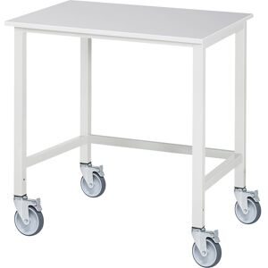Fahrbarer ESD-Arbeitstisch, Arbeitshöhe 975 - 1175 mm, BxT 1000 x 800 mm eurokraft pro