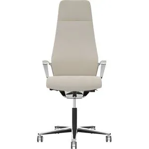 Bürostuhl Signo 0185 ZÜCO Premium F Leder, Polster-Rückenlehne, weiß Züco