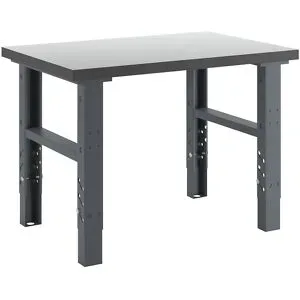 Werkbank, Baukastensystem, Höhe 740 - 1000 mm, BxT 1200 x 800 mm, Hartlaminatplatte eurokraft basic