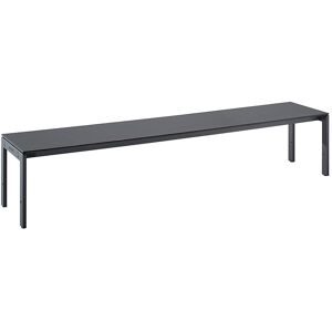 Umkleidebank, einseitig, HPL-Platte, basaltgrau, Länge 2000 mm Wolf
