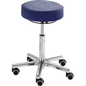 kaiserkraft Hocker UNI, Sitz aus Kunstleder, Bezug atollblau