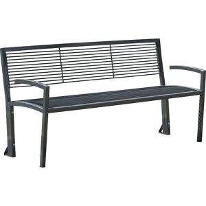 kaiserkraft Gitterrohrbank, in Grauguss-Optik, LxBxH 1500 x 555 x 780 mm