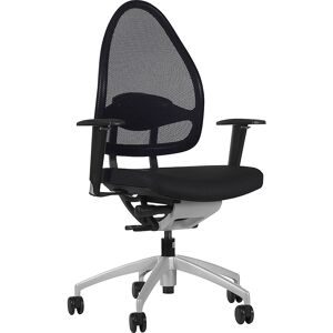Design-Bürostuhl, mit Netzrücken, Rückenlehne 550 mm, schwarz Topstar