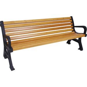 kaiserkraft Sitzbank, zum Aufdübeln, B 2000 mm, Holzlasurfarbton Eiche, Gewicht 64 kg