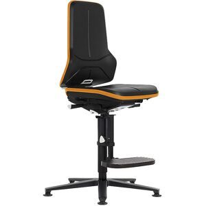 NEON Arbeitsdrehstuhl ESD, Gleiter, Aufstiegshilfe, Permanentkontakt, Skintec, Flexband orange bimos