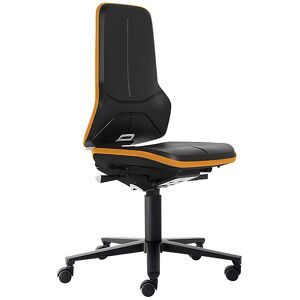 NEON Arbeitsdrehstuhl ESD, Rollen, Permanentkontakt, Skintec, Flexband orange bimos