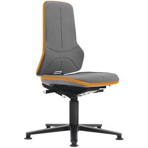 NEON Arbeitsdrehstuhl, Gleiter, Synchronmechanik, Supertec, Flexband orange bimos