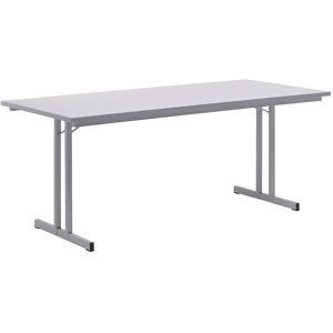 kaiserkraft Klapptisch, mit extrastarker Platte, Höhe 720 mm, 1800 x 800 mm, Gestell lichtgrau, Platte lichtgrau