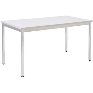 Mehrzwecktisch, rechteckig, HxBxT 740 x 700 x 600 mm, Platte lichtgrau, Gestell verchromt eurokraft basic