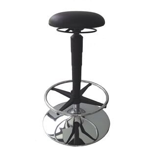 Hocker, höhenverstellbar, mit Fußring, Kunstlederbezug meychair