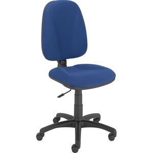 kaiserkraft Bürostuhl JUPITER, Gestell schwarz, ohne Armlehnen, Permanentkontakt-Mechanik, Bezug blau