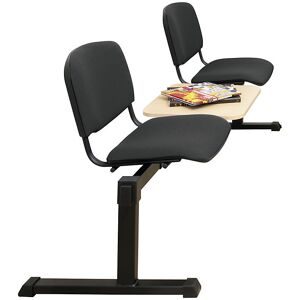 kaiserkraft Traversenbank, mit Tisch, 1 Tisch, 2 Sitze, Polster anthrazit