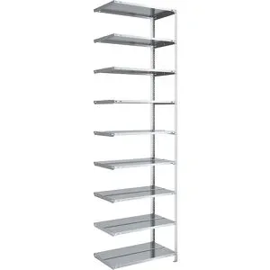 Akten-Schraubregal, verzinkt, Regalhöhe 2900 mm, doppelseitig, Anbauregal, Breite x Tiefe 750 x 600 mm hofe