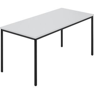 kaiserkraft Rechtecktisch, Vierkantrohr beschichtet, BxT 1500 x 800 mm, grau / anthrazit