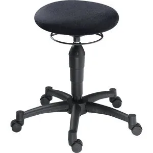 Hocker BALANCE 10, mit Orthositz, Ø 350 mm, schwarz Topstar