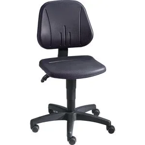 Arbeitsdrehstuhl 9653, Integralschaum, Rollen, schwarz