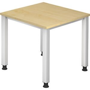 RENATUS - Schreibtisch, 4-Fuß-Gestell, Breite 800 mm, alusilber / Dekor Ahorn eurokraft pro