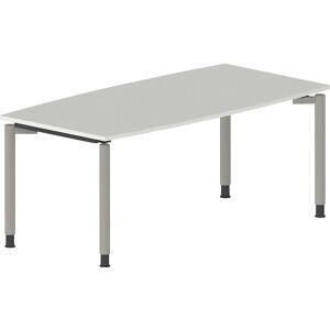 kaiserkraft THEA - Besprechungstisch, mit 4-Fußgestell, Breite 1800 mm, altweiß