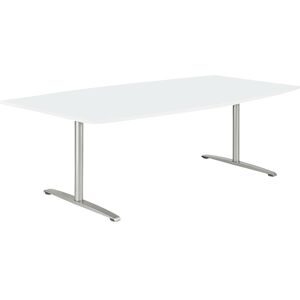 kaiserkraft THEA - Besprechungstisch, mit T-Fußgestell, Breite 2200 mm, altweiß