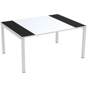 Konferenztisch easyDesk®, HxBxT 750 x 1500 x 1160 mm, weiß/schwarz EasyDesk