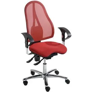 Bürostuhl SITNESS 15, mit Body Balance Tec®, Rückenlehne mit Netzbezug, rot Topstar