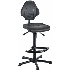 Schwerlast-Arbeitsdrehstuhl, belastbar bis 250 kg, mit Bodengleitern und Fußstütze, Höhenverstellbereich 590 - 840 mm meychair