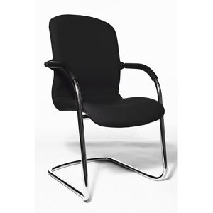 OPEN CHAIR - der Design-Besucherstuhl, Freischwinger gepolstert, VE 2 Stk, schwarz Topstar