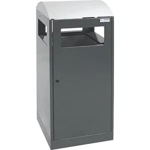 kaiserkraft Abfallsammler im Außenbereich, Volumen 90 l, BxHxT 450 x 1060 x 450 mm, anthrazitgrau