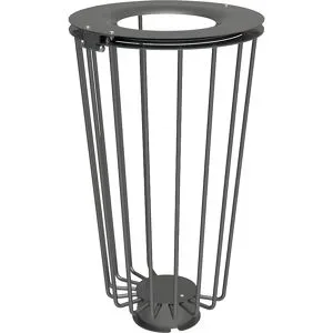 Abfallkorb LOFOTEN, Volumen 100 l, grau PROCITY