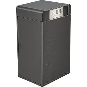 kaiserkraft Mülltonneneinhausung, eisenglimmer, für Volumen 240 l, mit Ascher