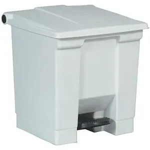 Tretabfalleimer, Industrie, aus Polyethylen, Volumen 30 l, weiß, ab 5 Stk Rubbermaid
