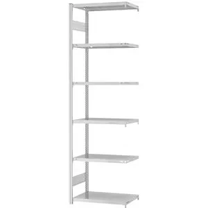 Steckregal, Bauart leicht, doppelseitig, HxBxT 2500 x 750 x 400 mm, grau, Anbauregal eurokraft pro