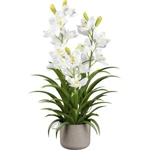 kaiserkraft Künstliche Orchidee Cymbidie, Melamintopf, Höhe 700 mm