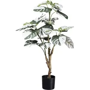 kaiserkraft Künstliche Pflanze Monstera deliciosa, Kunststofftopf, Höhe 800 mm