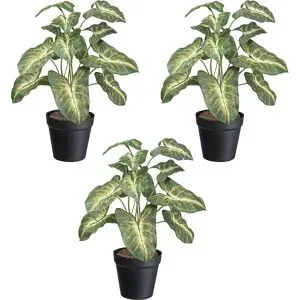 kaiserkraft Künstliche Pflanze Syngonium Pixie, Kunststofftopf, VE 3 Stk, Höhe 380 mm